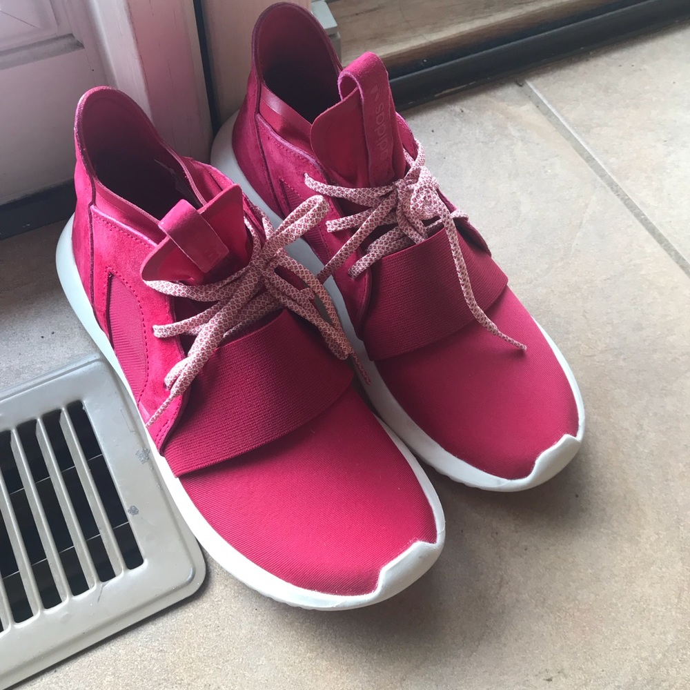 Red Adidas Tubulars